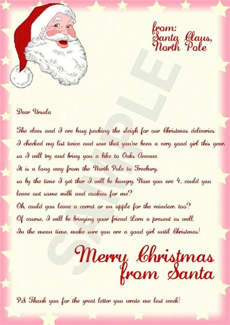 Letter From Santa Template - cyberuse